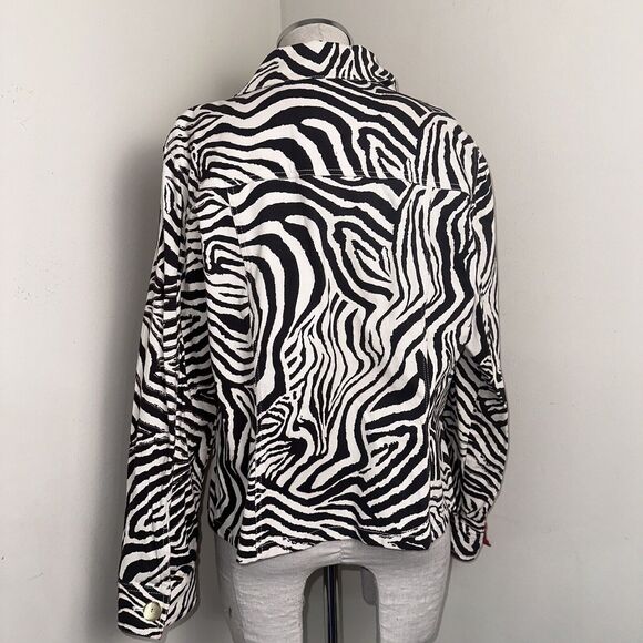 Berek Women's Zebra Print Design Lightweight Jacket Size Large - Picture 7 of 11